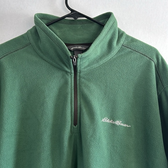 Eddie Bauer Men's Fast Fleece 100 1/4-Zip Pullover Green Size 3XL - Picture 2 of 4